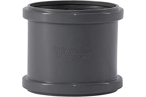 Ostendorf HTsafe Überschiebmuffe DN 75 mm HT-Rohr, Grau, dn75 von Ostendorf