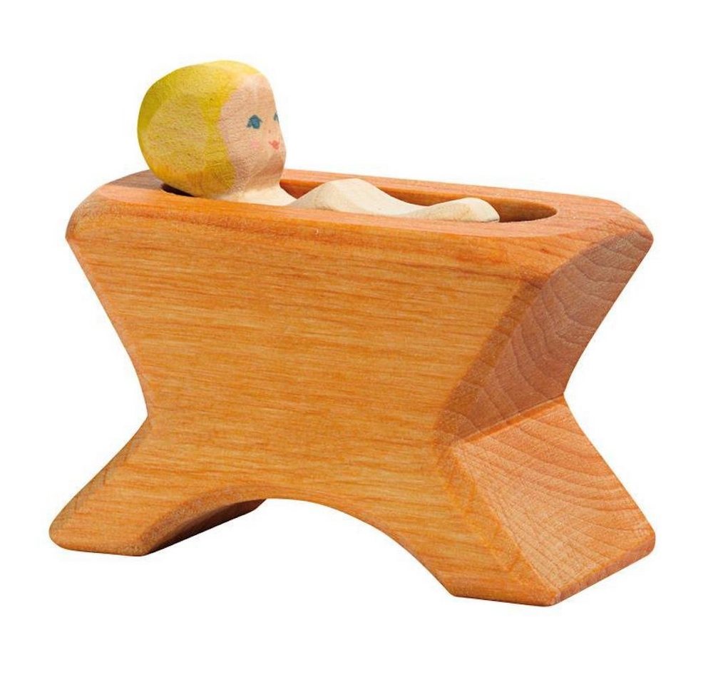 Ostheimer Krippenfigur Ostheimer Krippenfigur Krippe m. Kind Spielfigur Holzfigur Weihnachten (Set, 2 St., 1), Handarbeit, aus heimischen Hölzern gefertigt von Ostheimer