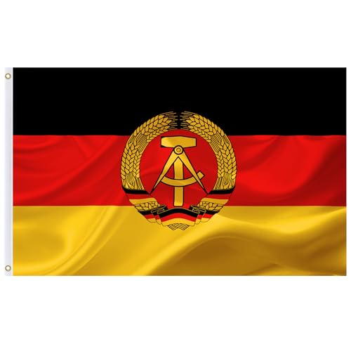 DDR Fahne 150 x 90 cm - Ossi Produkte - für Ostalgiker - DDR Geschenke von ostprodukte-versand