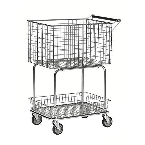 Gitterwagen Einkaufswagen 100 kg, LxBxH 690 x 410 x 950 mm, verzinkt von Oswald Transportgeräte