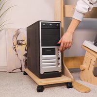 Bürobedarf Pc Ständer Für Schreibtisch Holz Regal Räder Unter Computer Turm Gehäuse Gaming Bodenständer Geschenk Freund von OtamanDesk