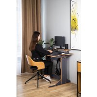 Büromöbel Schreibtisch Groß Holz Schwarz Stehpult Monitor Riser Klapp Computer Geschenk Für Ihn Einzigartige Moderne Regal von OtamanDesk