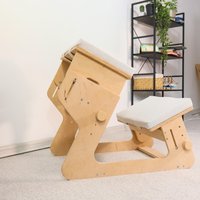 Kniestuhl Lesestuhl Moderne Möbel Sperrholz Kissen Hocker Custom Design Einzigartige Knie Unterstützung Geschenk Für Leser Individuell von OtamanDesk