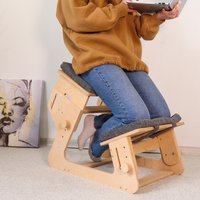 Kniestuhl Moderne Arbeitsstuhl Lesen Sitzen Verstellbar Personalisiertes Geschenk Büromöbel Kissen Haltung Unterstützung Zuhause von OtamanDesk