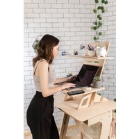 Schreibtisch Konverter Laptop Ständer Holz Verstellbarer Personalisierter Geschenktisch Büro Arbeitsplatz Moderner Mini Computer Stehpult von OtamanDesk