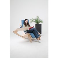 Sperrholz Möbel Lounge Stuhl Holz Lesestuhl Legeplatz Arbeit Von Home Office Laptop Ständer Verstellbar Geschenk von OtamanDesk