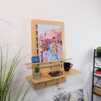 Wand Schreibtisch Arbeitsplatz Regal Home Office Organisation Stehpult Personalisierter Geschenk Laptop Holzständer Höhenverstellbarer Schwimmender von OtamanDesk