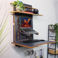 stehpult Wandhalterung Schwimmender Schreibtisch Aus Holz Verstellbarer Wandbehang Murphy-Schreibtisch Benutzerdefinierte Moderne Büromöbel von OtamanDesk
