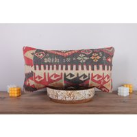 Kelim Kissen, Deko Kissen, Lumbar Kissen, Kelim Kissenbezug, Lumbar Kissenbezug, Kelim Kilim Kissen, 12x24 Kissenbezug von Otantikrugs