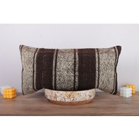 Kelim Kissen, Deko Kissen, Lumbar Kissen, Kelim Kissenbezug, Lumbar Kissenbezug, Kelim Kilim Kissen, 12x24 Kissenbezug von Otantikrugs