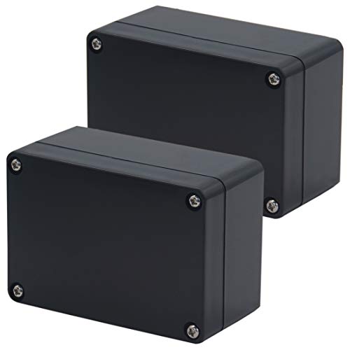 Otdorpatio 2 Stück Projektbox ABS Kunststoff Schwarz Elektrische Boxen IP65 Wasserdicht DIY Elektronische Anschlussdose Power Enclosure 3.94x2.68x1.97 inch(100 x 68 x 50 mm) von Otdorpatio