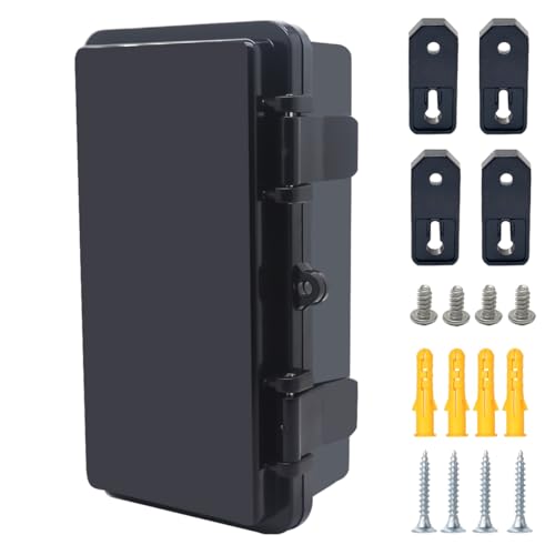 Otdorpatio Abzweigdose, aufklappbare schwarze Abdeckung, IP67, wasserdicht, ABS-Projektbox mit Montageplatte, Elektrobox mit Wandhalterung, 200 x 100 x 70 mm Otdorpatio Abzweigdose, aufklappbare schwarze Abdeckung, IP67, wasserdicht, ABS-Projektbox mit Montageplatte, Elektrobox mit Wandhalterung, 200 x 100 x 70 mm von Otdorpatio