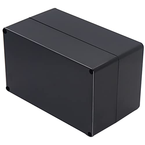 Otdorpatio Project Box IP65 wasserdichte Abzweigdose, ABS-Kunststoff, schwarz, elektrische Boxen, DIY-Elektronik-Projektgehäuse, 200 x 120 x 113 mm von Otdorpatio