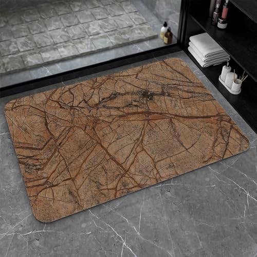 OwkHome Badematte Aus Kieselgur In Rot, Weiß Und Blau, Rutschfester, Super Saugfähiger Badezimmerteppich, Schnell Trocknende Küchentürmatte(#38,20x31Inch (50 * 80cm)) von OteHome