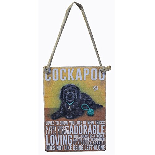 BLACK COCKAPOO DOG MINI METAL CHIC N SHABBY VINTAGE RETRO SIGN by Other von Other