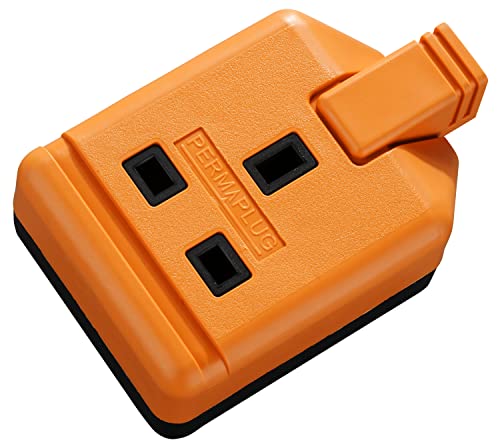 Masterplug Heavy Duty Einzelsteckdose, ohne Stecker und Kabel, 13 A, Orange von Other