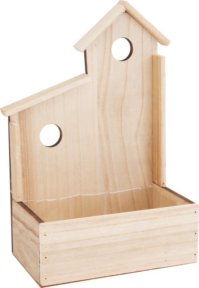 Othmar Decorations Blumentopf Holzpflanzschale Häuschen, 21x12x31cm von Othmar Decorations