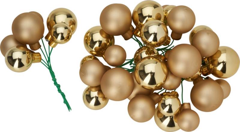 Othmar Decorations Weihnachtsbaumkugel, aus Glas am Draht, 36 Stück von Othmar Decorations