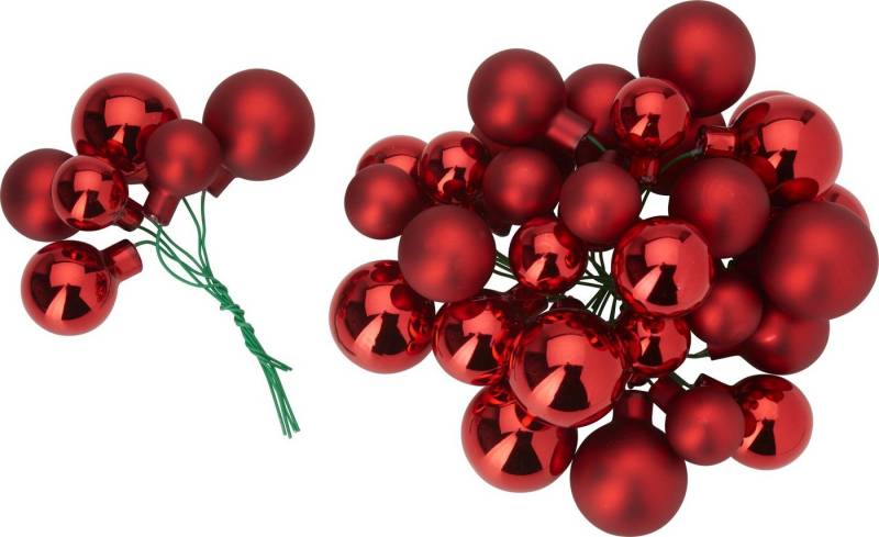 Othmar Decorations Weihnachtsbaumkugel, aus Glas am Draht, 36 Stück von Othmar Decorations