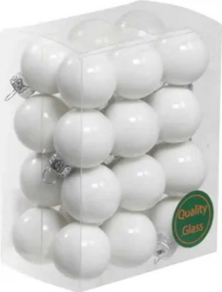 Othmar Decorations Weihnachtsbaumkugel Christbaum-Kugel, glänzend, Ø 2,5 cm, weiß, 24-teilig (1 Set) (1 St) von Othmar Decorations