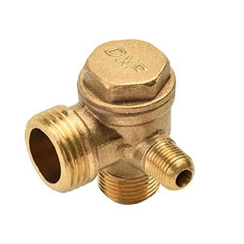 Othmro 3-Wege-Messing-Luftkompressor-Rückschlagventil, 2 x 1,6 x 1 cm, Außengewinde, pneumatisches Zubehör, Luftkompressorventil, Außengewinde, Rückschlagventil, Ersatzteile, Rohrverbinder-Werkzeug Othmro 3-Wege-Messing-Luftkompressor-Rückschlagventil, 2 x 1,6 x 1 cm, Außengewinde, pneumatisches Zubehör, Luftkompressorventil, Außengewinde, Rückschlagventil, Ersatzteile, Rohrverbinder-Werkzeug von Othmro