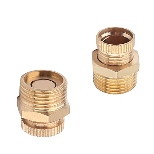 Othmro 2 Stück Luftkompressor Außengewinde Wasserablassventil Messing Ton 3/8 16,5 mm Gewinde von Othmro
