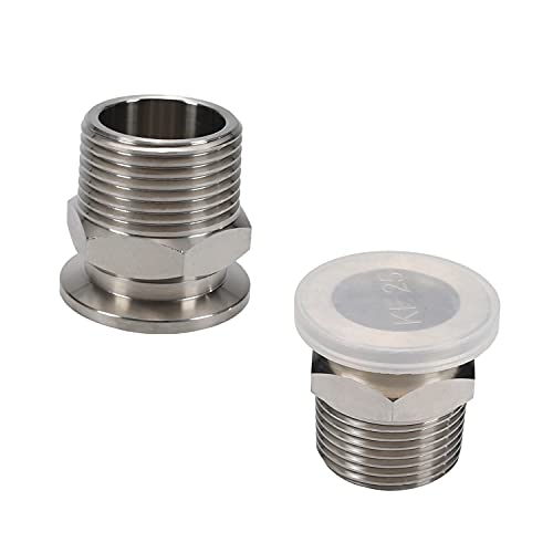 Othmro 2 Stück Sanitär Rohrverschraubung 1" PT Außengewinde auf 4,0cm Aderendhülse Edelstahl Klemmfitting Othmro 2 Stück Sanitär Rohrverschraubung 1" PT Außengewinde auf 4,0cm Aderendhülse Edelstahl Klemmfitting von Othmro