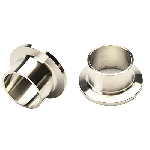 Othmro 2 Stück Sanitärarmatur 25 mm ID, KF25–20 mm Tri Clamp Edelstahl Fitting Nahtlose Rundrohr Schlauch Schweißdichtungen Adapter Flansch Hülse FitsTri Clamp von Othmro