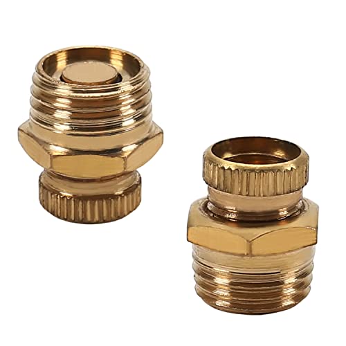 Othmro 2Pcs Kompressor Ablassventil Luftkompressor Außengewinde Wasserablassventil Messing Ton 1/4 12,5mm Gewinde Luftkompressor Wasserventil Luftkompressor Ablassventil Wasserablassventil für von Othmro