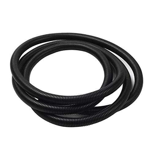 Othmro 3 m Länge 17 mm ID Wellrohr, Drahtschlauch, nicht geteilter flexibler Blasebalgrohr, Polypropylen, für Zuhause, Outdoor, Automobil, Marine, Drahtwickel, Abdeckhülsenleitung, Schwarz von Othmro