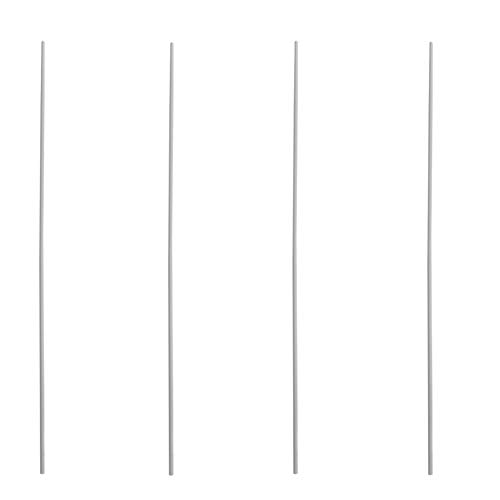 Othmro 4 Stück ABS Kunststoff starres Rohr 3 mm Außendurchmesser 0,5 m Länge ABS Schlauch Kunststoff Hartrohr Kunststoffrohr quadratisches Kunststoffrohr für Hardware Elektrische Türen Fenster Weiß von Othmro