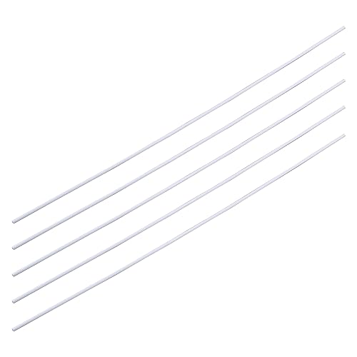 Othmro 5 Stück ABS Kunststoff starre Rohre 0,3 cm Außendurchmesser 0,5 m Länge ABS Tubings Kunststoff Harte Rohre Kunststoffrohre Runde Kunststoffrohre für Hardware Elektrische Türen Fenster Weiß von Othmro