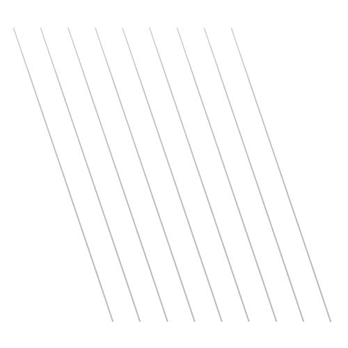 Othmro 8 Stück ABS Kunststoff starre Rohre 2,5 mm Außendurchmesser 0,5 m Länge ABS Rohr Kunststoff Hartrohr Kunststoff Rohr Rund Kunststoffrohr für Hardware Elektrische Türen Fenster Weiß von Othmro