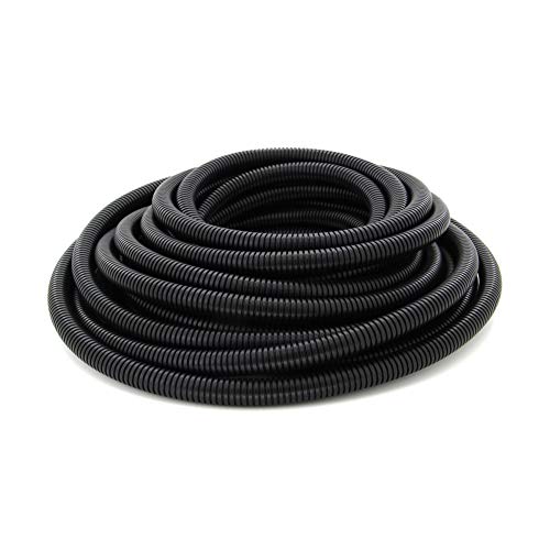 Othmro AD28.5 23 mm x 5 m (IDxLänge) schwarz Flexibler Wellschlauch aus Polypropylen (PP) Kabelschlauch Rohr 1 Stück von Othmro