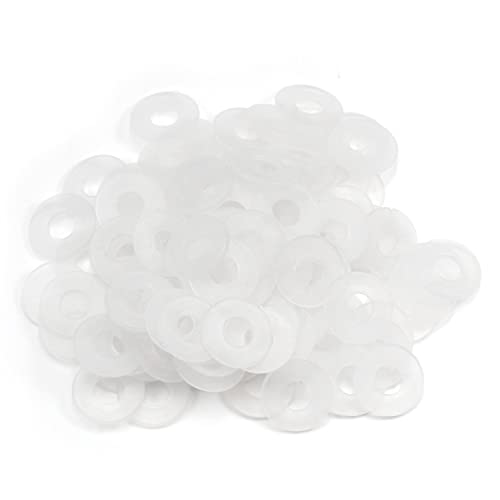 Othmro Dichtungsring aus Nylon, rund, Senkkopf, Dicke Dichtungsring, Weiß, 5,8 mm, Innendurchmesser 14 mm, Außendurchmesser 0,8 mm, Dicke 300 Stück von Othmro