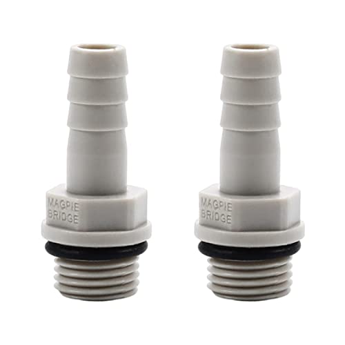 Othmro G1/4 2 Stück PVC-Schlauchverschraubung, 12,5 mm Anschluss auf 8 mm Schlauchstutzen, Adapter, Außengewinde, Rohr, Gartenschlauch, Verbindungsbeschläge 8–2 von Othmro