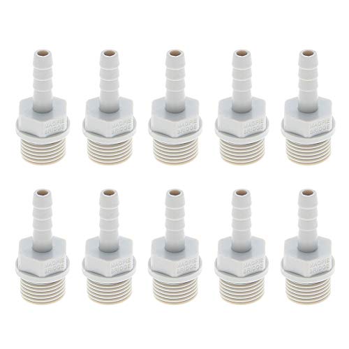 Othmro G3/8 PVC-Schlauchverschraubung, 16,2 mm auf 6 mm Schlauchstutzen, Adapter, Außengewinde, Rohr, Gartenschlauch, Verbindungsstücke 6–3, 10 Stück Othmro G3/8 PVC-Schlauchverschraubung, 16,2 mm auf 6 mm Schlauchstutzen, Adapter, Außengewinde, Rohr, Gartenschlauch, Verbindungsstücke 6–3, 10 Stück von Othmro
