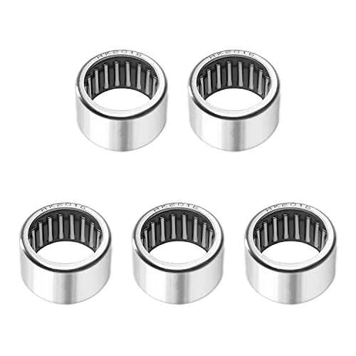 Othmro K2016 Nadellager mit offenem Ende, 20 mm Bohrungsdurchmesser, 26 mm Außendurchmesser, 16 mm Breite, 5 Stück von Othmro