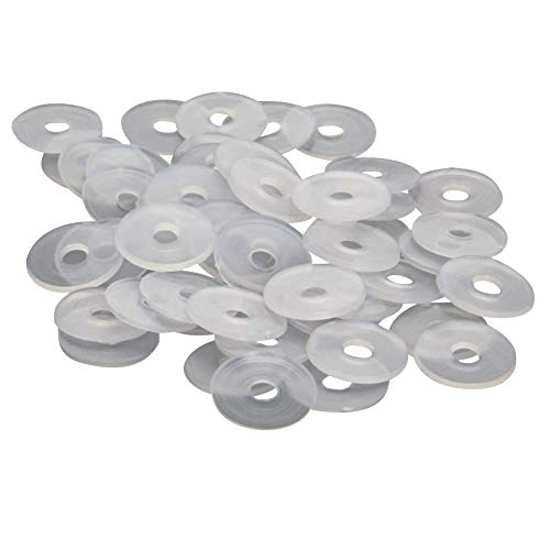 Othmro Nylon Flache Unterlegscheiben M3 13 mm OD 3 mm ID 0,9 mm Dicke Dichtung für Wasserhahn Rohr Wasserschlauch, transparent, 100 Stück von Othmro