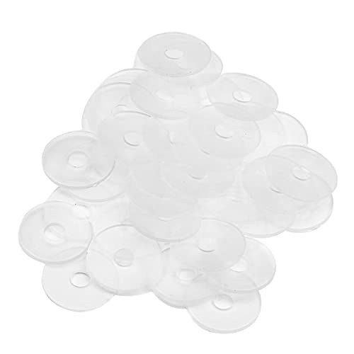 Othmro Nylon Flache Unterlegscheiben M4 17 mm OD 4 mm ID 1 mm Dicke Dichtung für Wasserhahn Rohr Wasserschlauch, transparent, 100 Stück von Othmro