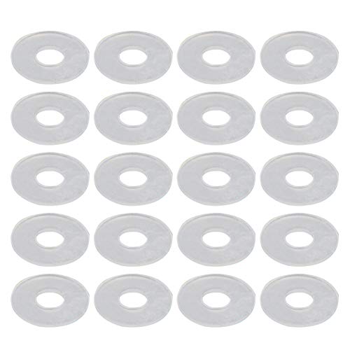 Othmro Nylon Flache Unterlegscheiben M6 18 mm OD 6 mm ID 0,9 mm Dicke Dichtung für Wasserhahn Rohr Wasserschlauch, transparent, 300 Stück von Othmro