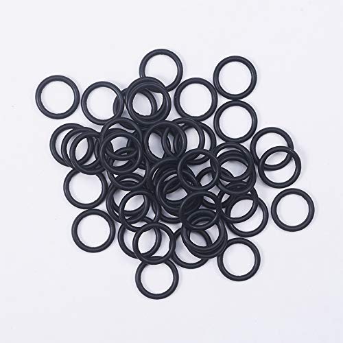 Othmro O-Ringe Gummi-Unterlegscheiben mit 15 mm Außendurchmesser, 11 mm Innendurchmesser, 2 mm Breite, Nitril-Dichtungsringe für DIY-Wasserhahn, Spüle, 50 Stück von Othmro