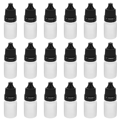 Othmro PE-Tropfflasche, 5 ml, leer, ausdrückbar, Tropfflasche, schwarze Kappe, 20 Stück von Othmro