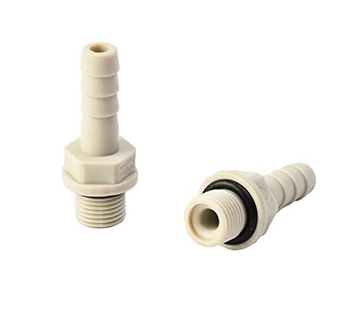 Othmro PVC-Schlauchanschlussstück, 9,5 mm auf 6 mm Schlauchstutzen-Adapter, Außengewinde, Gartenschlauch-Verbindungsstücke, 6–1, 2 Stück von Othmro
