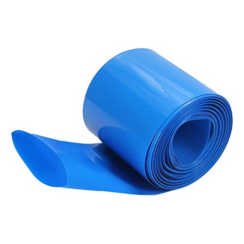 Othmro PVC-Schrumpfschlauch, 65 mm breit, 2,5 m lang, Blau für 18650 Akku-Pack von Othmro