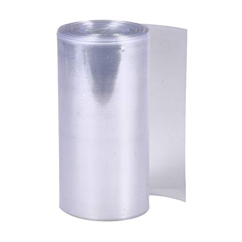 Othmro PVC-Schrumpfschlauch, flach, 85 mm breit, 5 m lang, transparent, für 4 × 18650 Batterien von Othmro