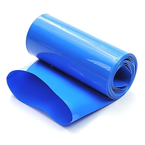 Othmro PVC-Schrumpfschlauch, flach, 95 mm breit, 2,5 m lang, Blau für 16850 Akku von Othmro