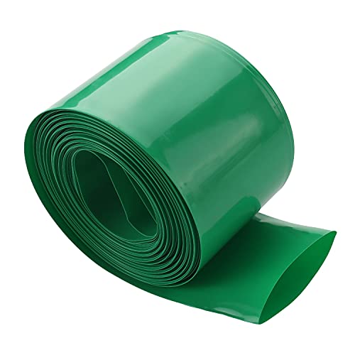 Othmro PVC-Schrumpfschlauch, flach, Breite 10 m, Länge 50 mm, Grün, für 2 × 18650 Batterien von Othmro