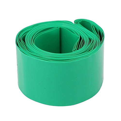 Othmro PVC-Schrumpfschlauch, flach, Breite 2 m, Länge 43 mm, Grün, für 26650 Akku-Pack von Othmro