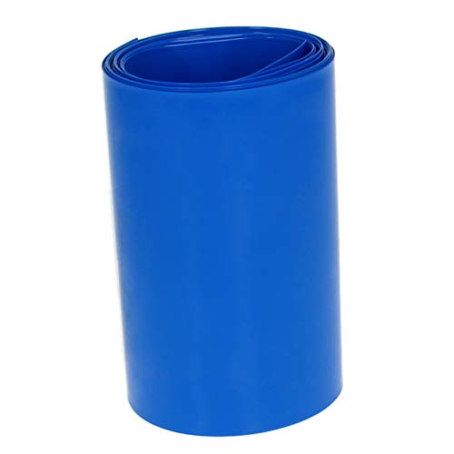 Othmro PVC-Schrumpfschlauch, flach, Breite 2 m, Länge 65 mm, Blau für AA Batterien von Othmro